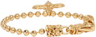 Emanuele Bicocchi Gold Cross Charm Disco Chain Bracelet