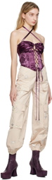 KIM SHUI Beige Butterfly Trousers