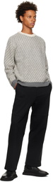 Solid Homme Gray Stripe Sweater