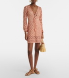 Anna Kosturova Bianca crochet cotton minidress