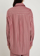 Faithfull The Brand En Vau Striped Cotton Shirt Red