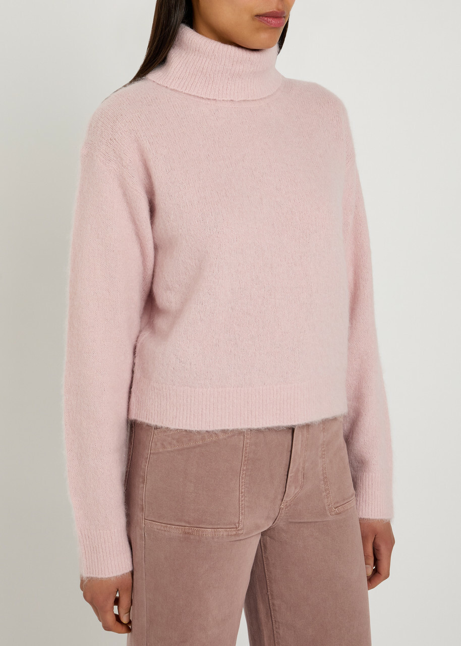 Paige Viviana Roll-neck Knit Jumper Pink