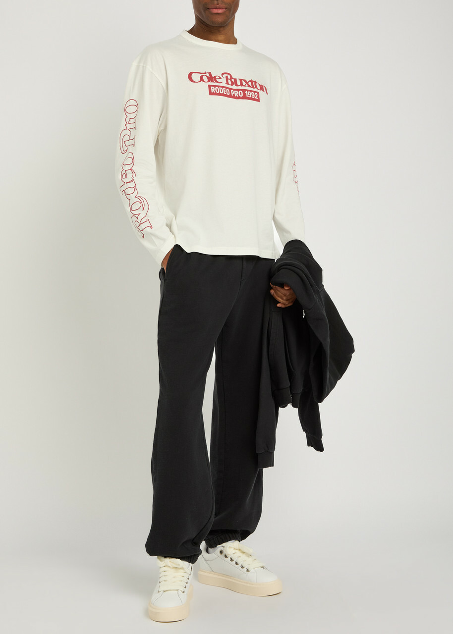 Cole Buxton Rodeo Printed Cotton T-shirt White