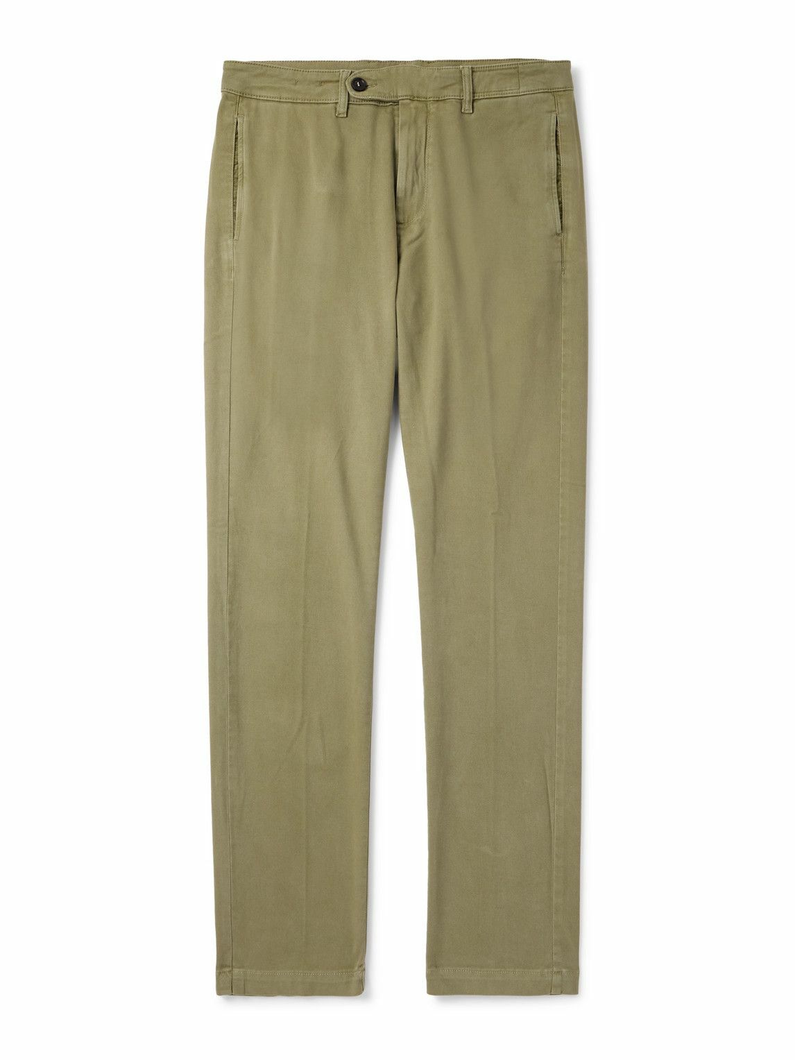 Massimo Alba - Winch2 Straight-Leg Cotton-Blend Twill Trousers - Green