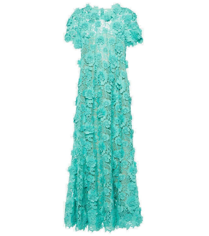 Photo: Oscar de la Renta Floral guipure lace midi dress