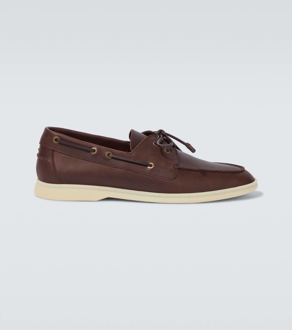 Loro Piana Sea-Sail Walk leather boat shoes