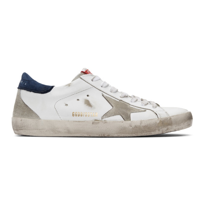 Photo: Golden Goose White and Blue Superstar Sneakers