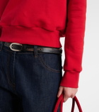 Magda Butrym Scarf-detail cotton-blend hoodie