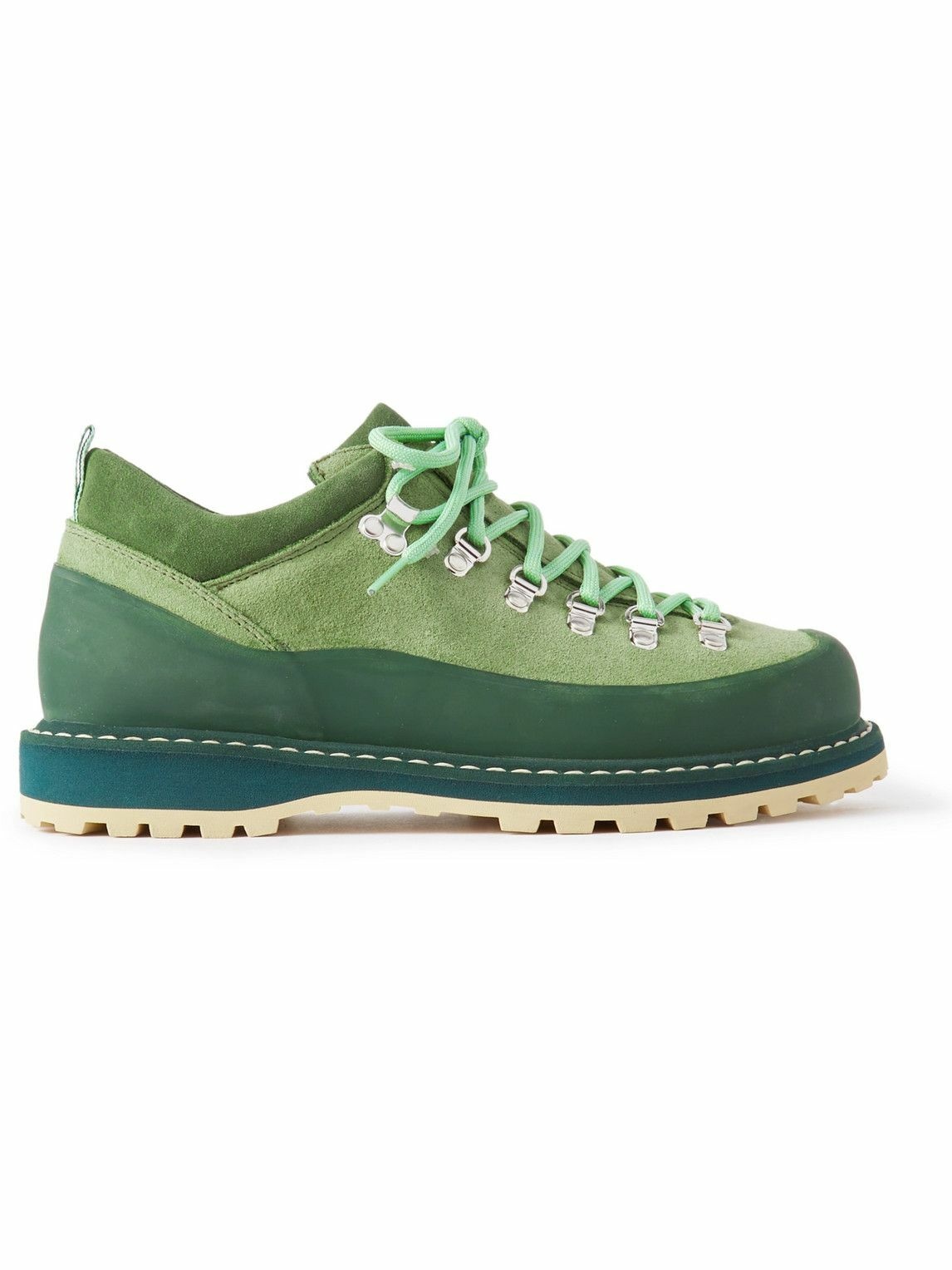 Diemme - Roccia Basso Rubber-Trimmed Suede Hiking Boots - Green Diemme