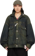 Maison MIHARA YASUHIRO Navy Huge Puffer Denim Jacket
