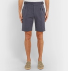 Anderson & Sheppard - Brushed Cotton-Twill Shorts - Blue