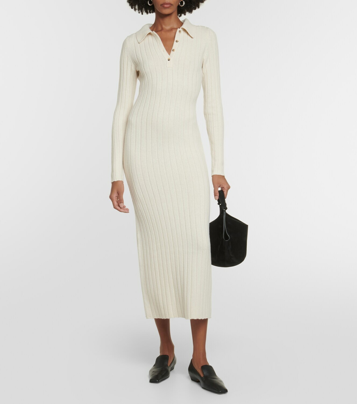 Khaite Hans ribbed-knit cashmere maxi dress Khaite