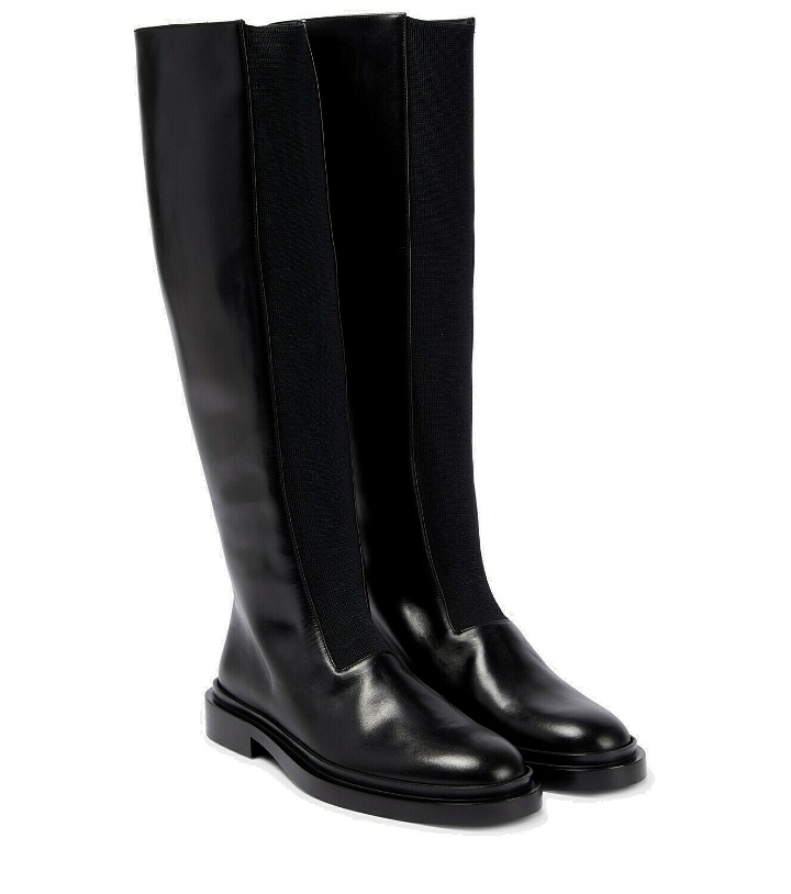 Photo: Jil Sander - Leather knee-high Chelsea boots