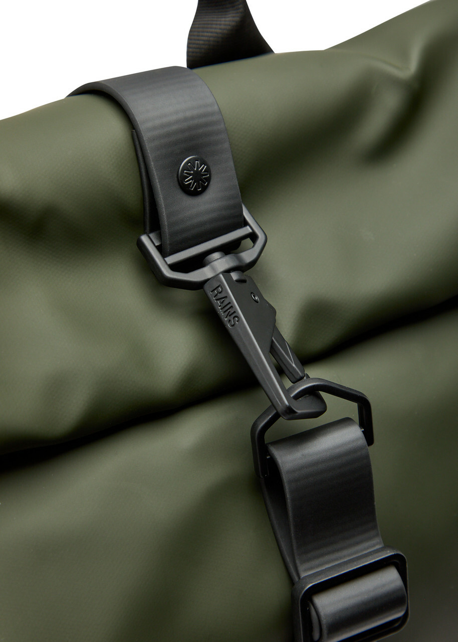 Rains Rolltop Waterproof Backpack - Green - One Size
