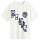 Rhude Men's Collegiate Crest T-Shirt in Vintage White