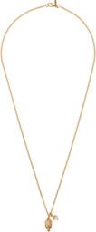 Emanuele Bicocchi Pearl Skull Necklace