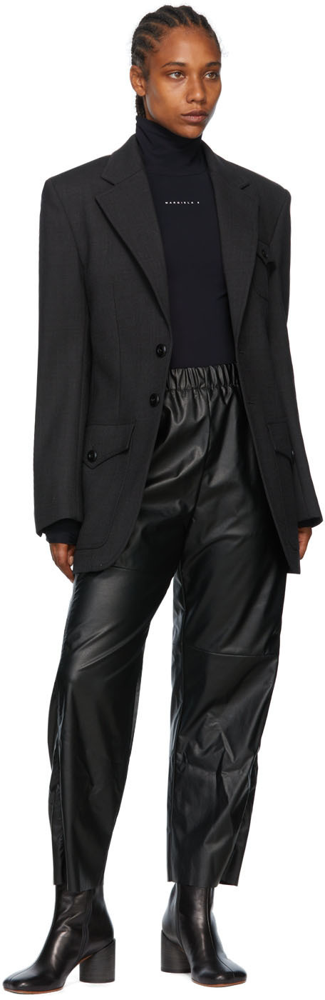 MM6 Maison Margiela Black Nylon Bodysuit MM6 Maison Margiela