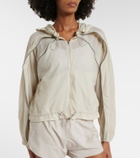 Adidas by Stella McCartney Gathered hooded track jacket