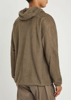 Satisfy Fuzzfleece Hooded Knit Sweatshirt Brown