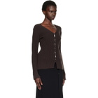 Proenza Schouler Brown Valeria Cardigan