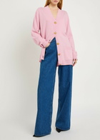 Balmain Wool and Cashmere-blend Cardigan Rose