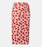Stella McCartney Printed mesh midi skirt