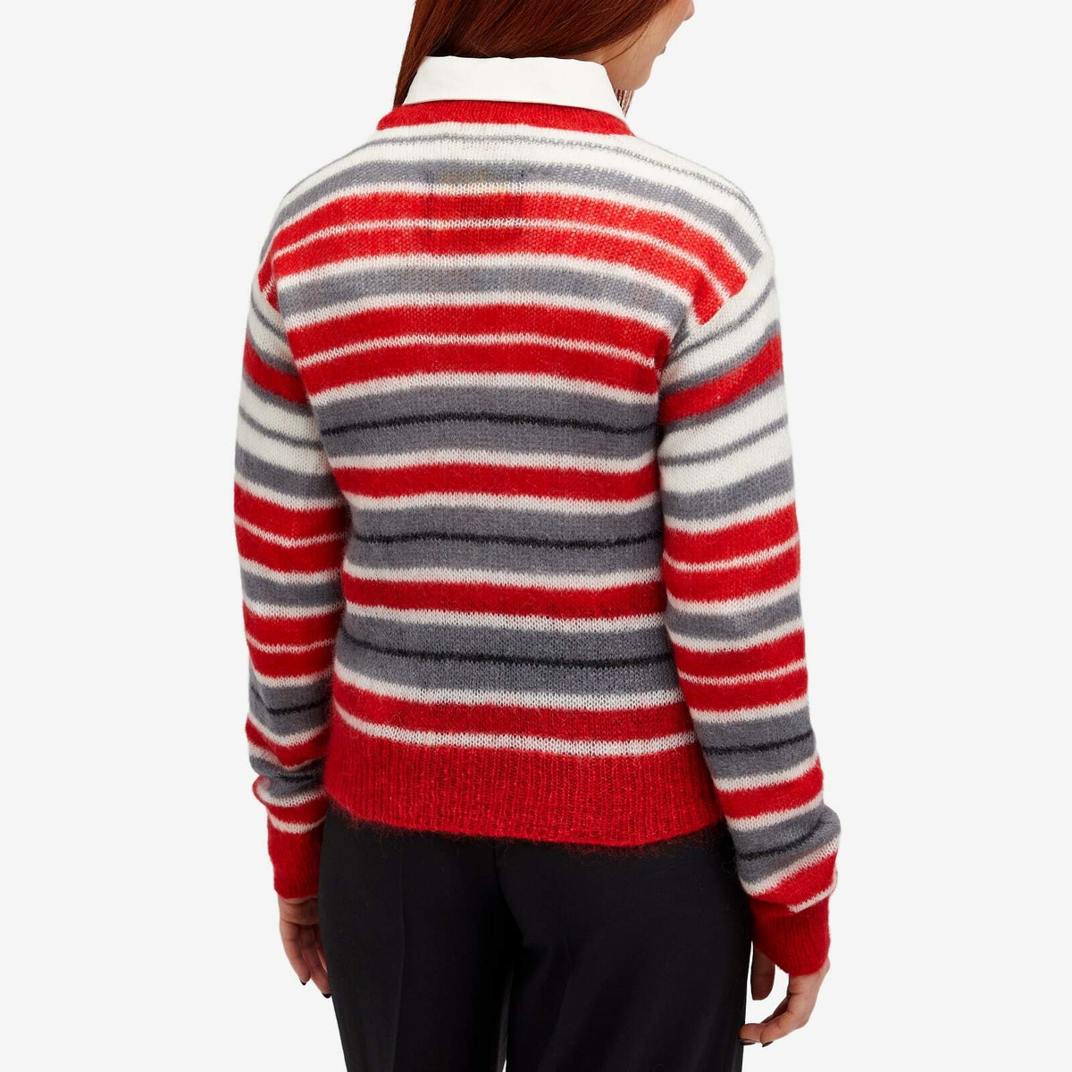 Marni Women's Sweatshirt in Stripe in Neutral Grey