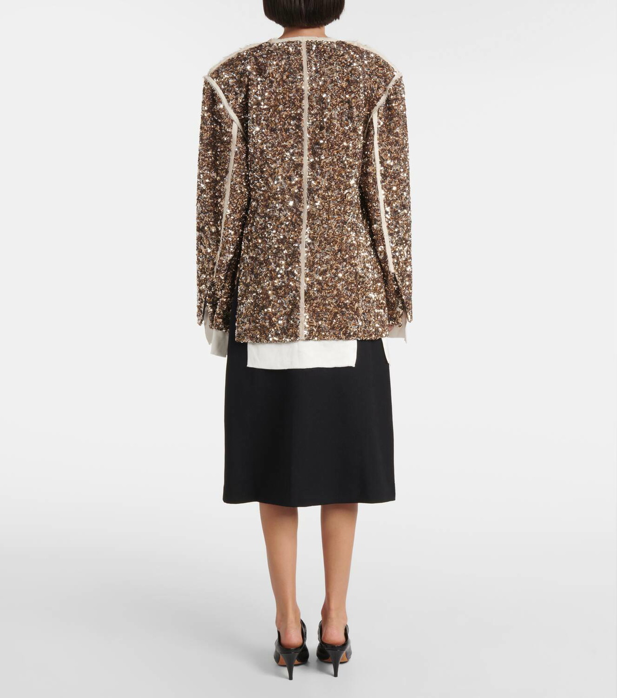Jacques Wei Sequined leather jacket