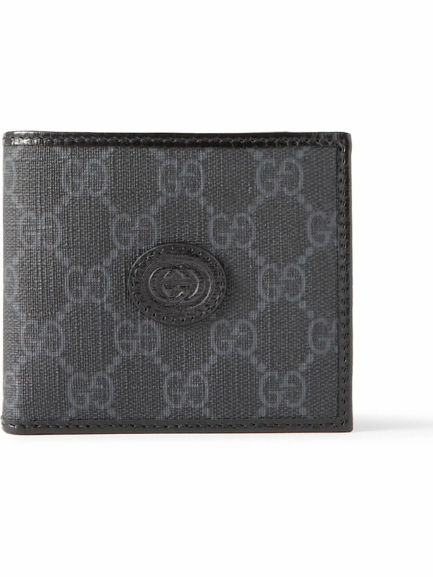 Photo: GUCCI - Leather-Trimmed Monogrammed Supreme Coated-Canvas Billfold Wallet