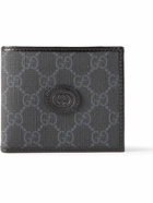 GUCCI - Leather-Trimmed Monogrammed Supreme Coated-Canvas Billfold Wallet