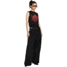 LU'U DAN Black Side Zip Jeans