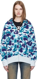 BAPE Blue ABC Camo Shark Full Zip Hoodie