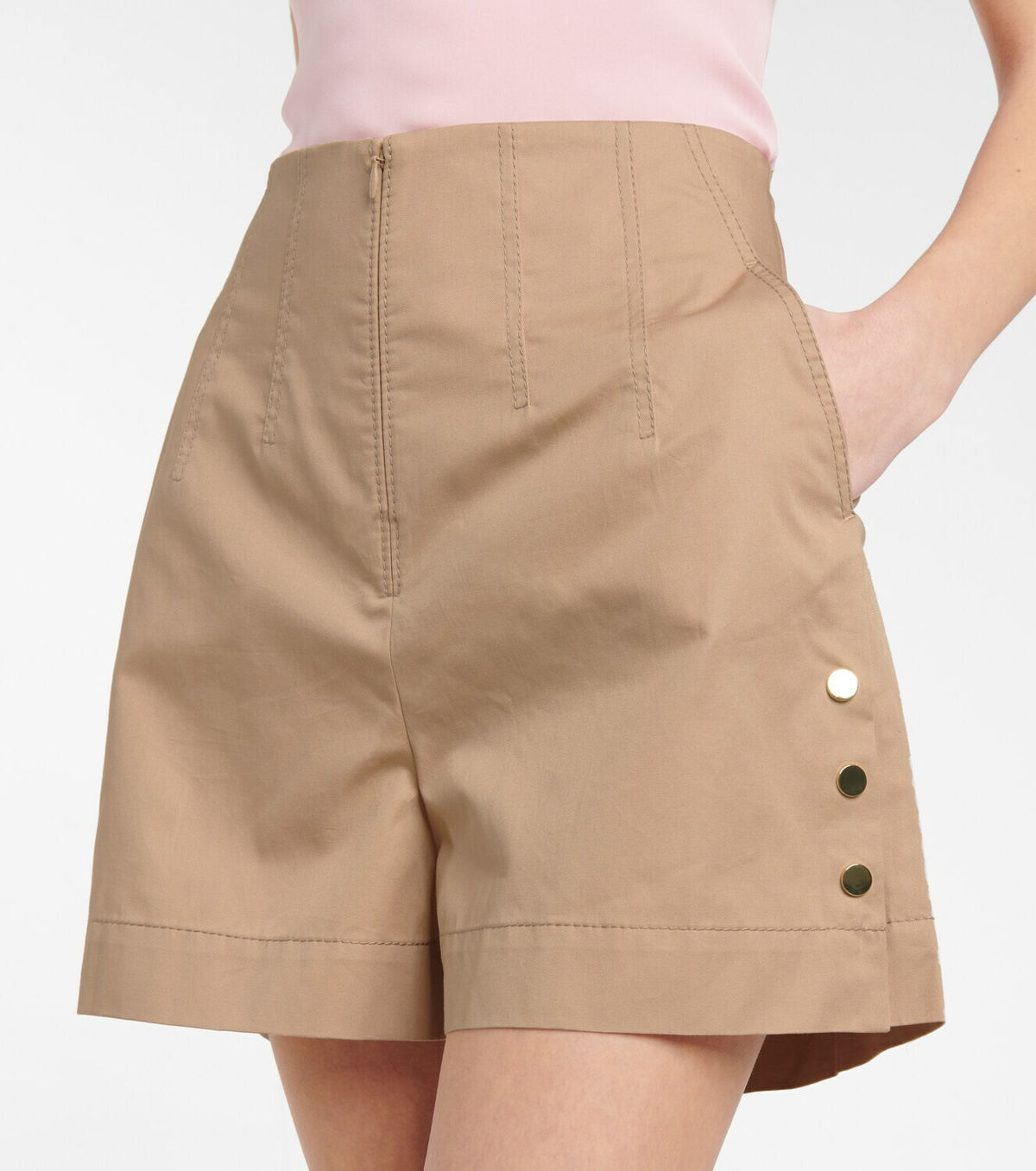 Dorothee Schumacher - Sporty Power high-rise cotton shorts