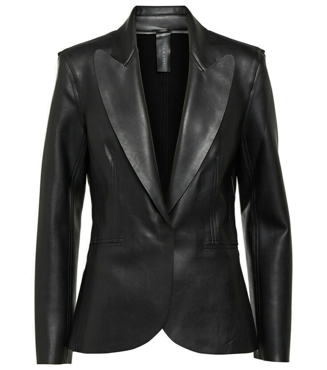 Norma Kamali Faux leather blazer Norma Kamali