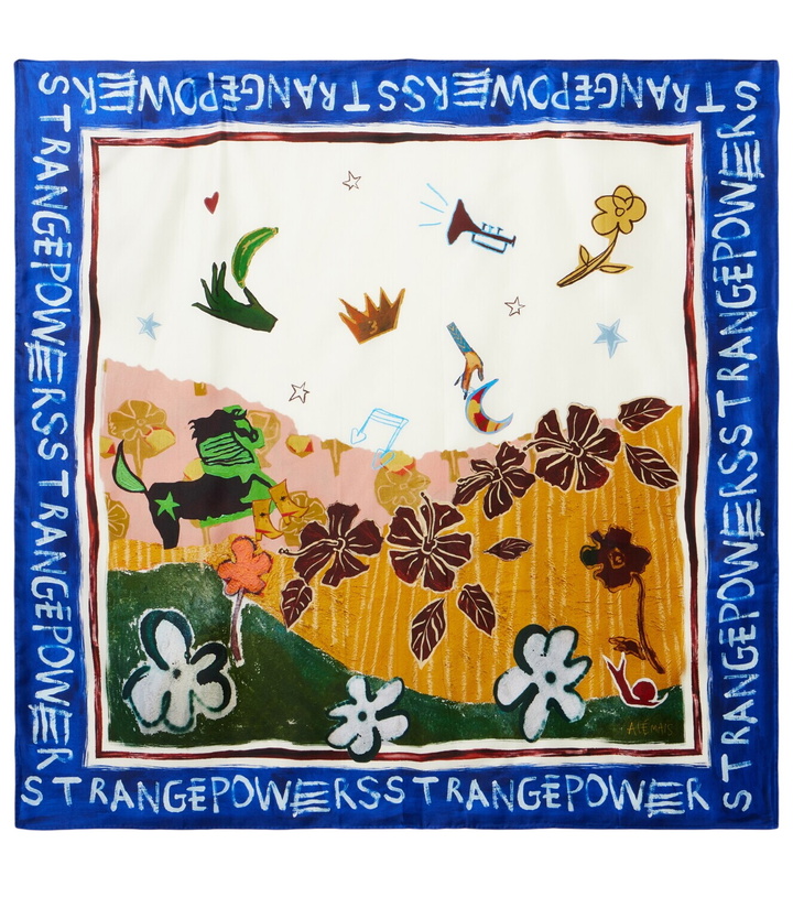 Photo: Alémais x MLAK Tangible Love printed silk twill scarf