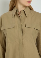 Brunello Cucinelli Crinkled Cotton-blend Midi Shirt Dress Beige