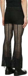 Dion Lee Black Open Crochet Lounge Pants