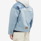 Men's AAPE Padded Denim Jacket in Light Blue