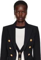 Balmain Gold Signature Tubular Earrings
