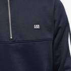 AMI Men's Track Quarter Zip in Nautic Blue