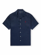 Polo Ralph Lauren - Camp-Collar Logo-Embroidered Linen Shirt - Blue