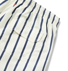 Solid & Striped - The Classic Mid-Length Striped Swim Shorts - White