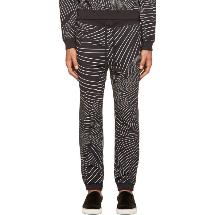 Photo: Christopher Kane Black and White Deconstructed Stripe Lounge Pants