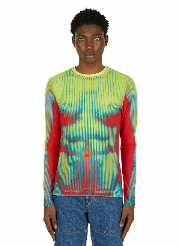 Photo: Y/Project x Jean Paul Gaultier  - Body Morph Mesh Cover Top in Yellow