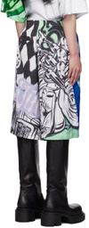Gerrit Jacob Green & Gray Satin Shorts