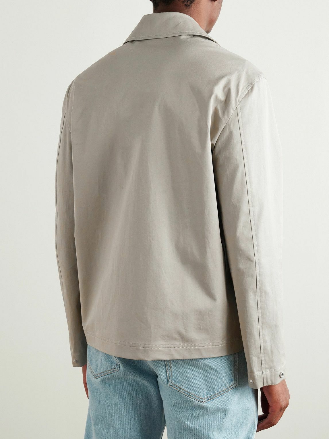 Lardini - Casimir Stretch-Cotton Twill Blouson Jacket - Neutrals