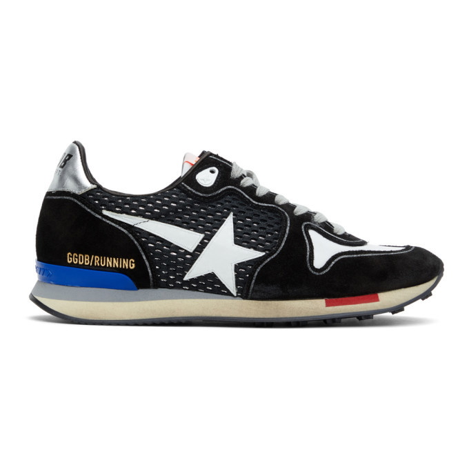 Photo: Golden Goose Black and Silver Running Sneakers