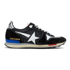 Golden Goose Black and Silver Running Sneakers