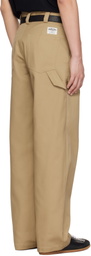 Commission Tan Slash Chino Trousers