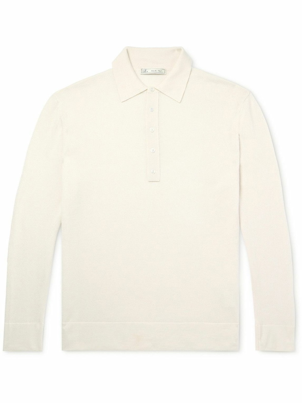 Photo: UMIT BENAN B - Zefira Cashmere and Silk-Blend Polo Shirt - Neutrals